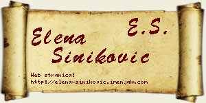 Elena Šiniković vizit kartica